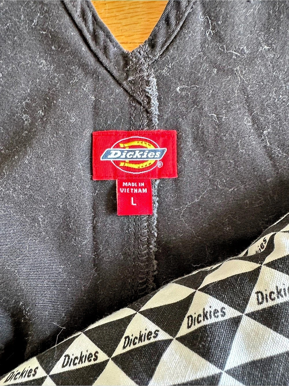 Dickies Logo Strap Bib Overalls Black Bib Overalls Size Large - Picture 6 of 8